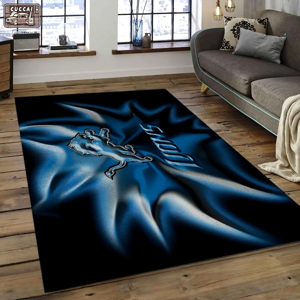 Nfl detroit lions football team logo rectangle area rug dl28 Rectangle Rug