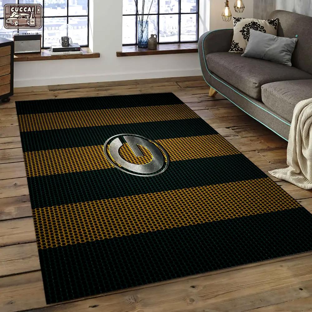 Nfl green bay packers football team logo rectangle area rug gbp15 Rectangle Rug