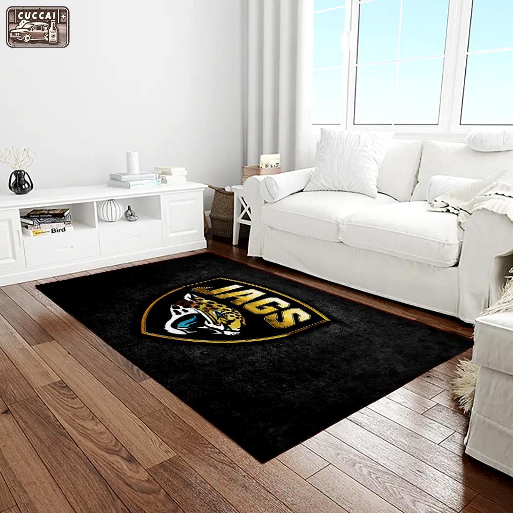 Nfl jacksonville jaguars football team logo rectangle area rug jj36 Rectangle Rug