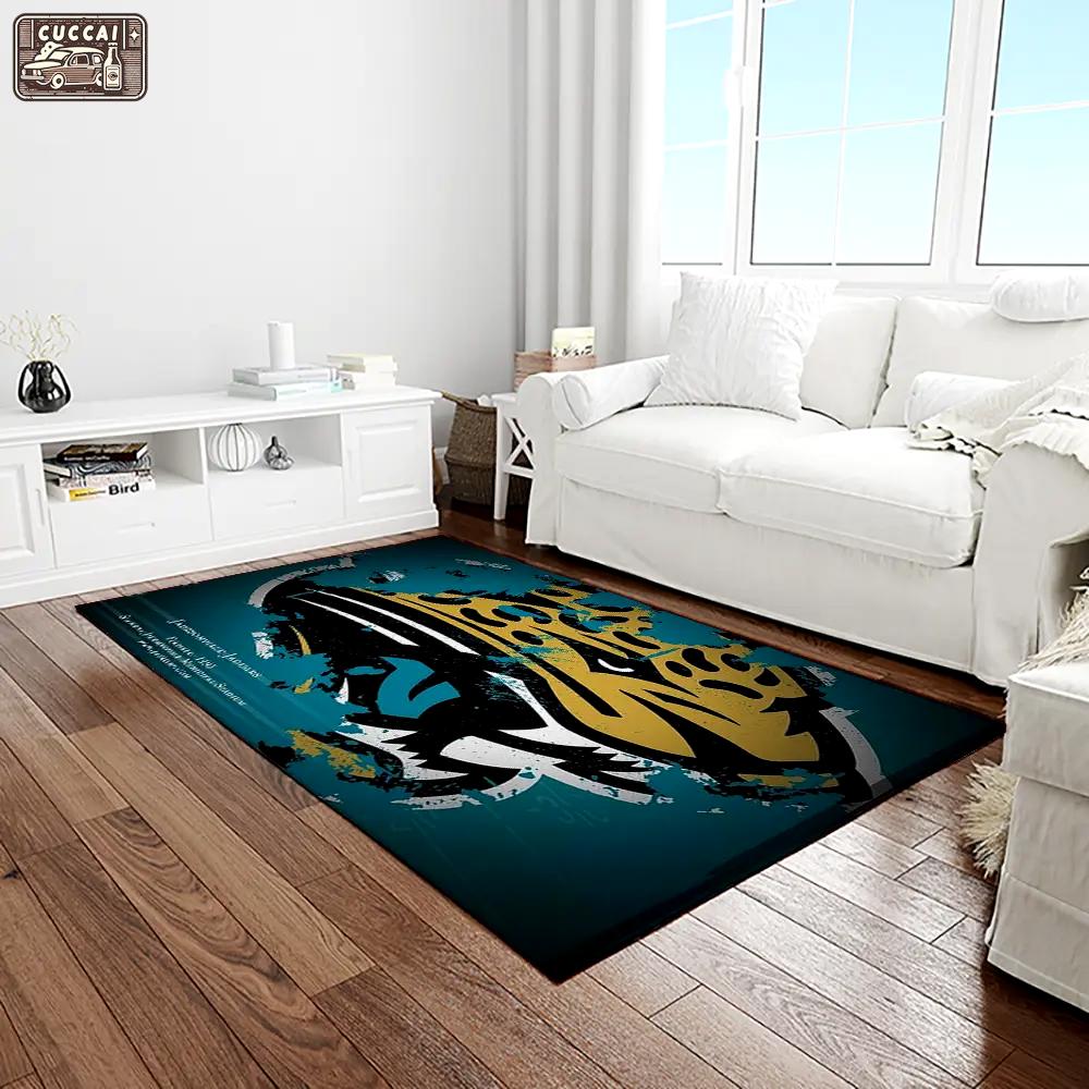 Nfl jacksonville jaguars football team logo rectangle area rug jj37 Rectangle Rug