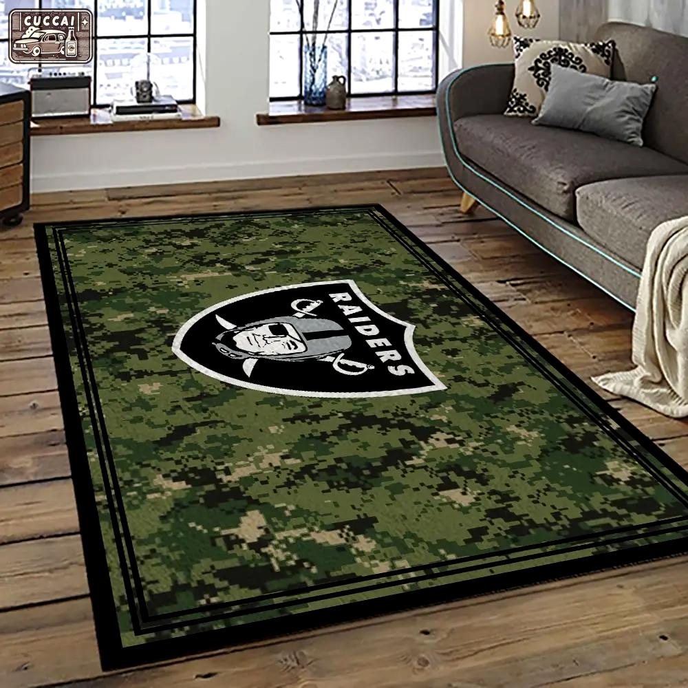 Nfl las vegas raiders football team logo sport carpet area rug home decor best gift for friends lvr51 Rectangle Rug