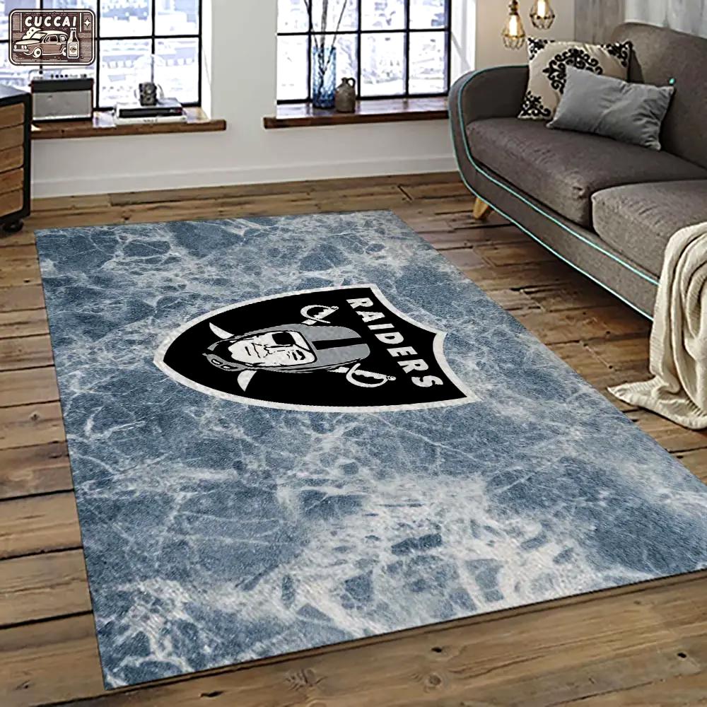 Nfl las vegas raiders football team logo sport carpet area rug home decor best gift for friends lvr61 Rectangle Rug