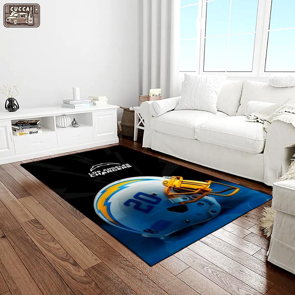 Nfl los angeles chargers football team logo rectangle area rug lac30 Rectangle Rug