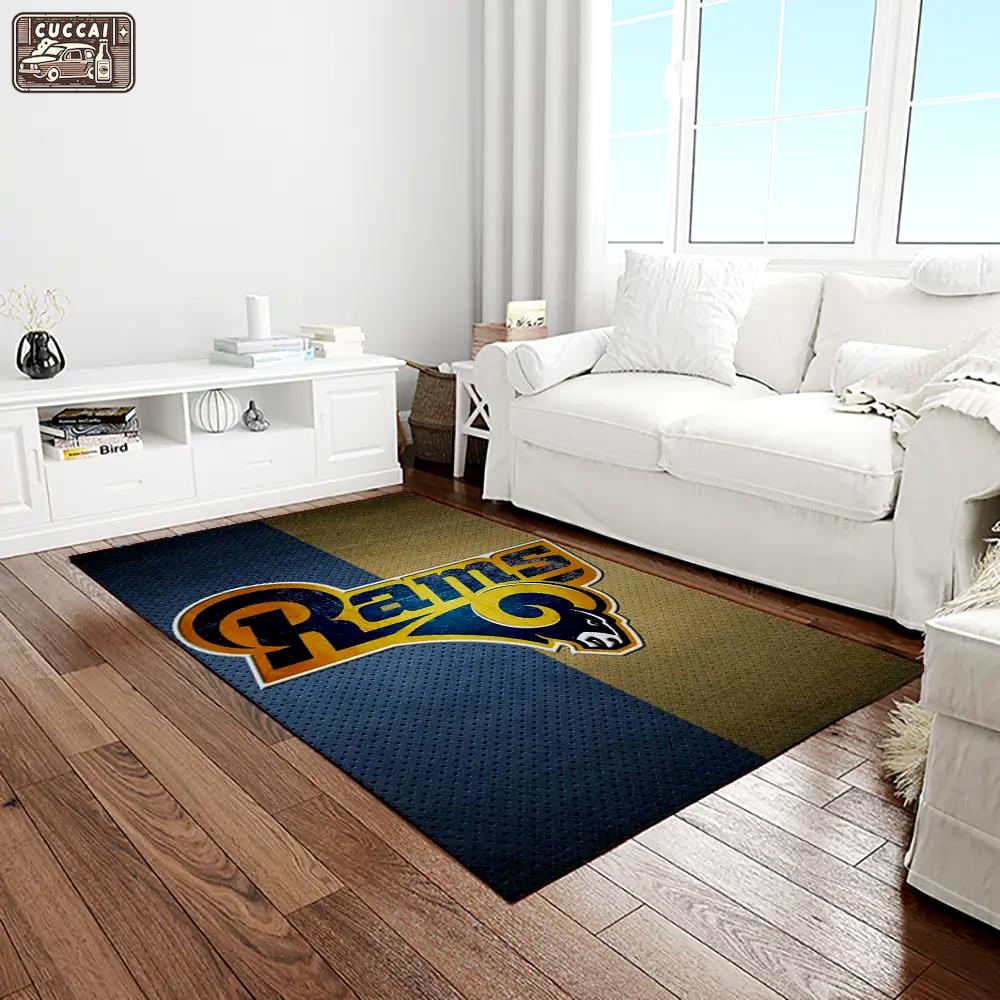 Nfl los angeles rams football team logo rectangle area rug lar07 Rectangle Rug