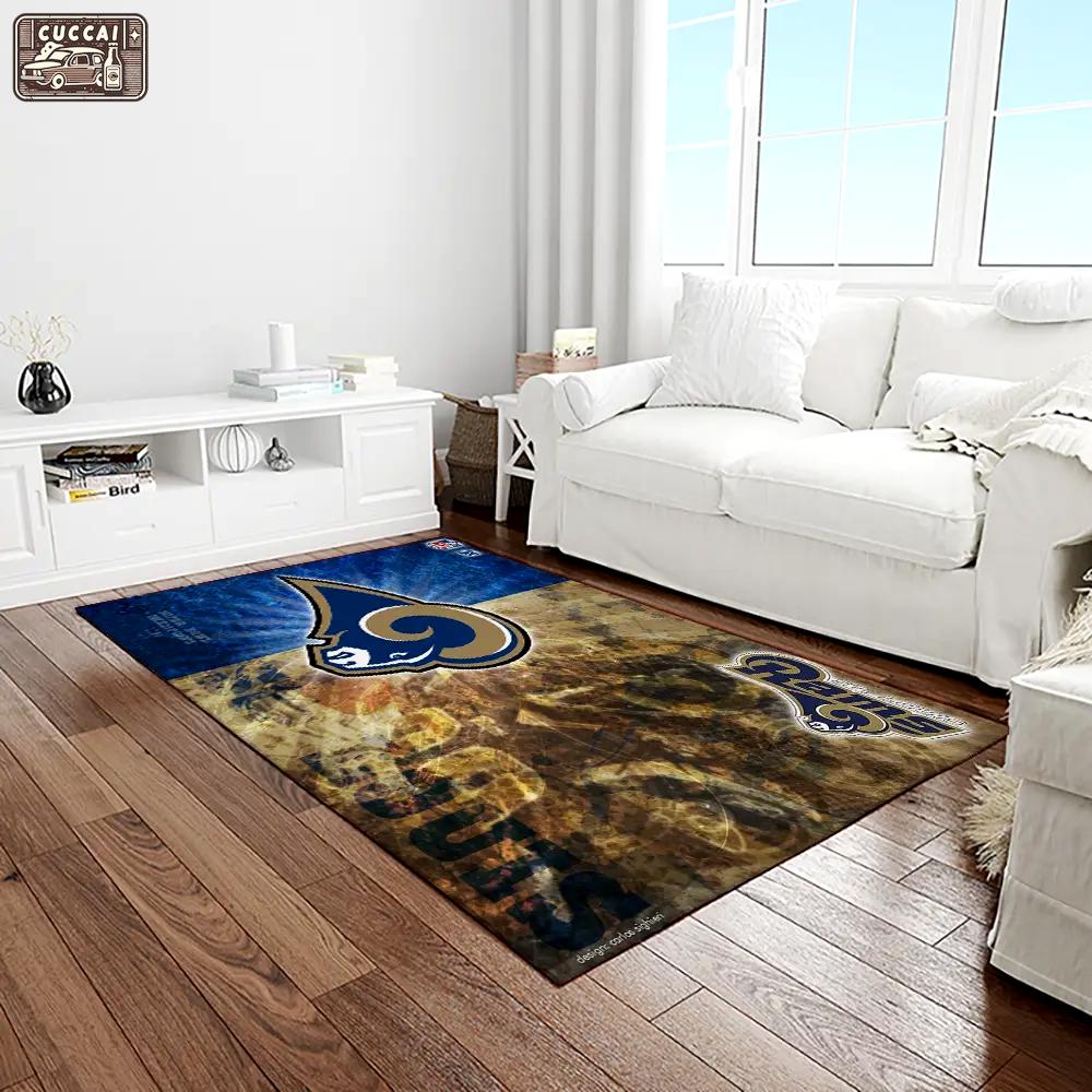 Nfl los angeles rams football team logo rectangle area rug lar21 Rectangle Rug