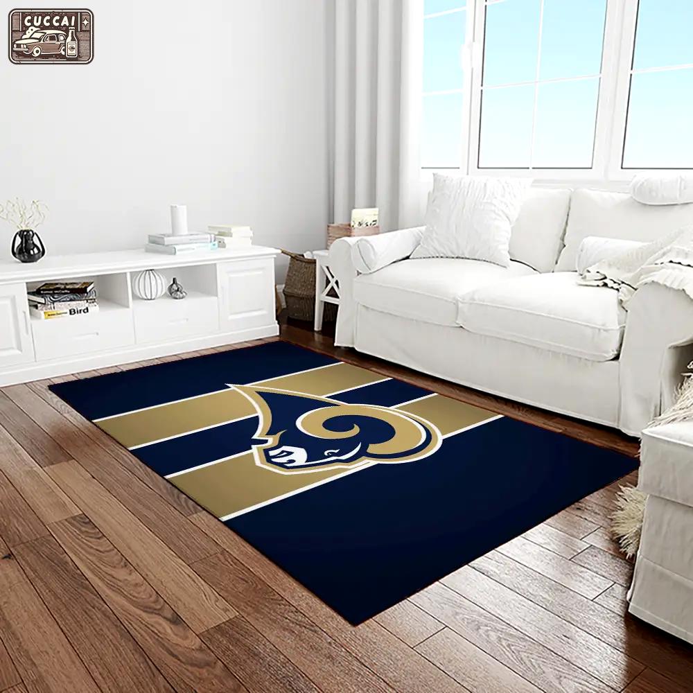 Nfl los angeles rams football team logo rectangle area rug lar31 Rectangle Rug