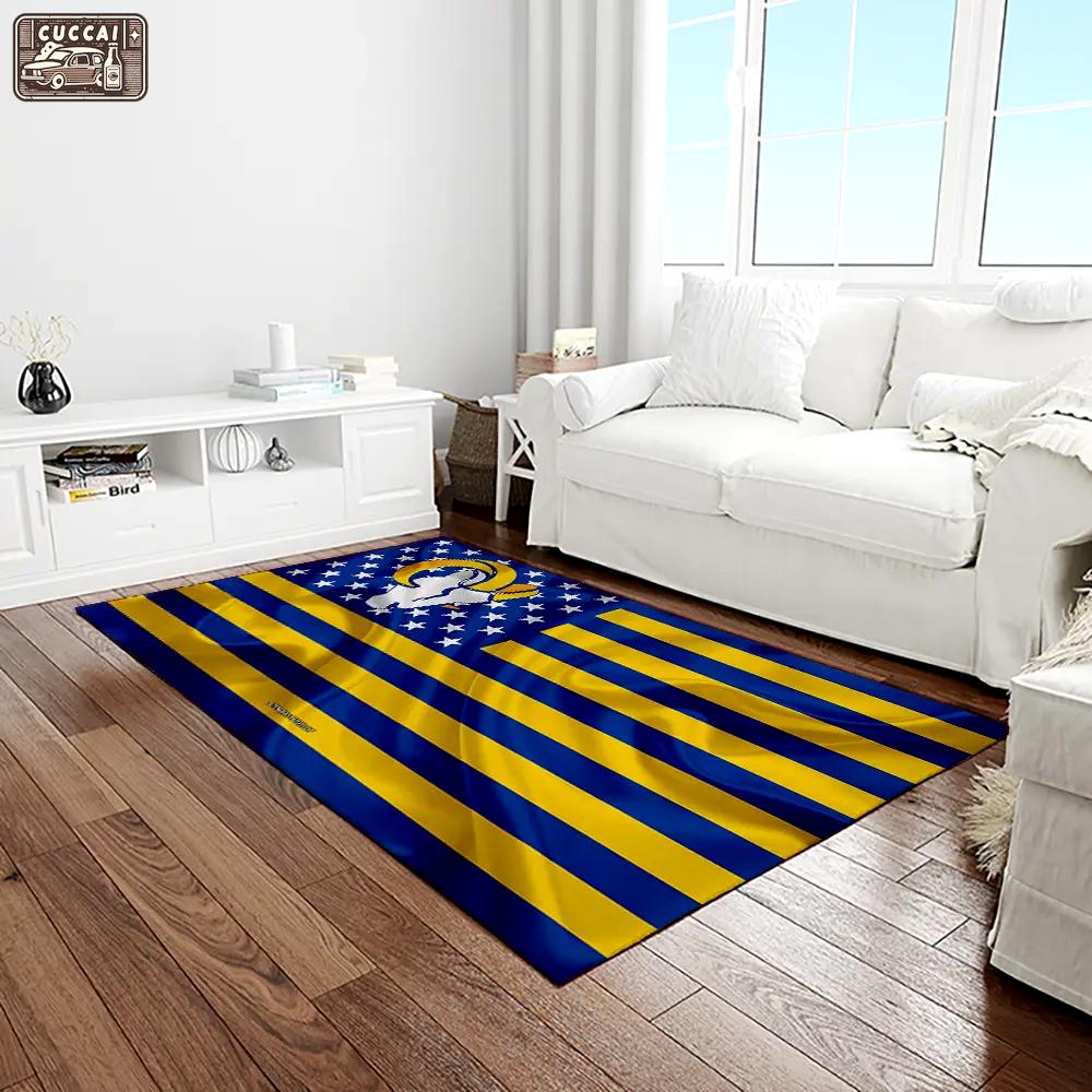 Nfl los angeles rams football team logo rectangle area rug lar35 Rectangle Rug
