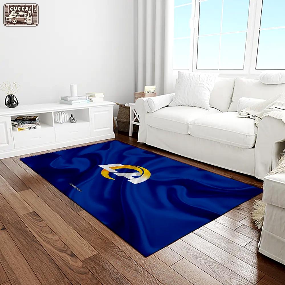 Nfl los angeles rams football team logo rectangle area rug lar55 Rectangle Rug
