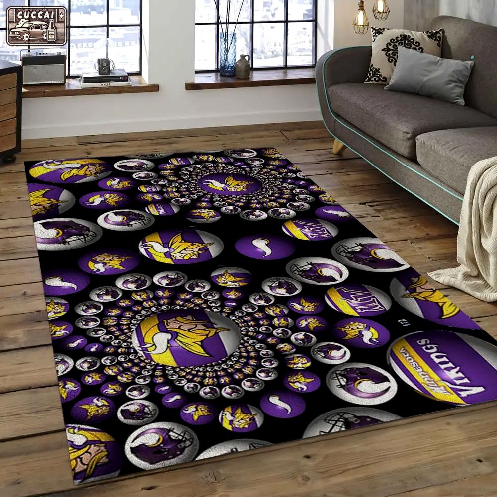 Nfl minnesota vikings football team logo rectangle area mv25 Rectangle Rug