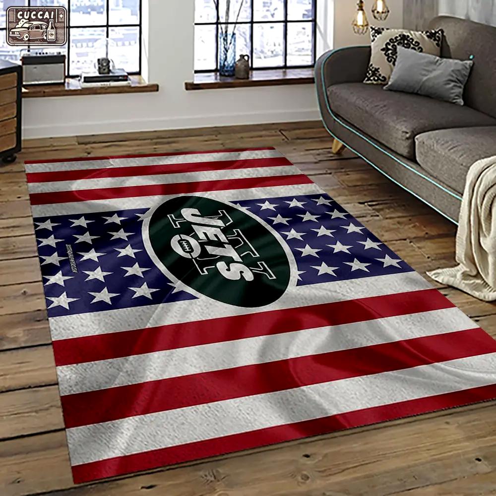 Nfl new york jets football team logo sport carpet rectangle area rug for living room nyj33 Rectangle Rug