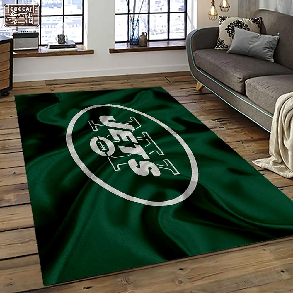 Nfl new york jets football team logo sport carpet rectangle area rug for living room nyj45 Rectangle Rug