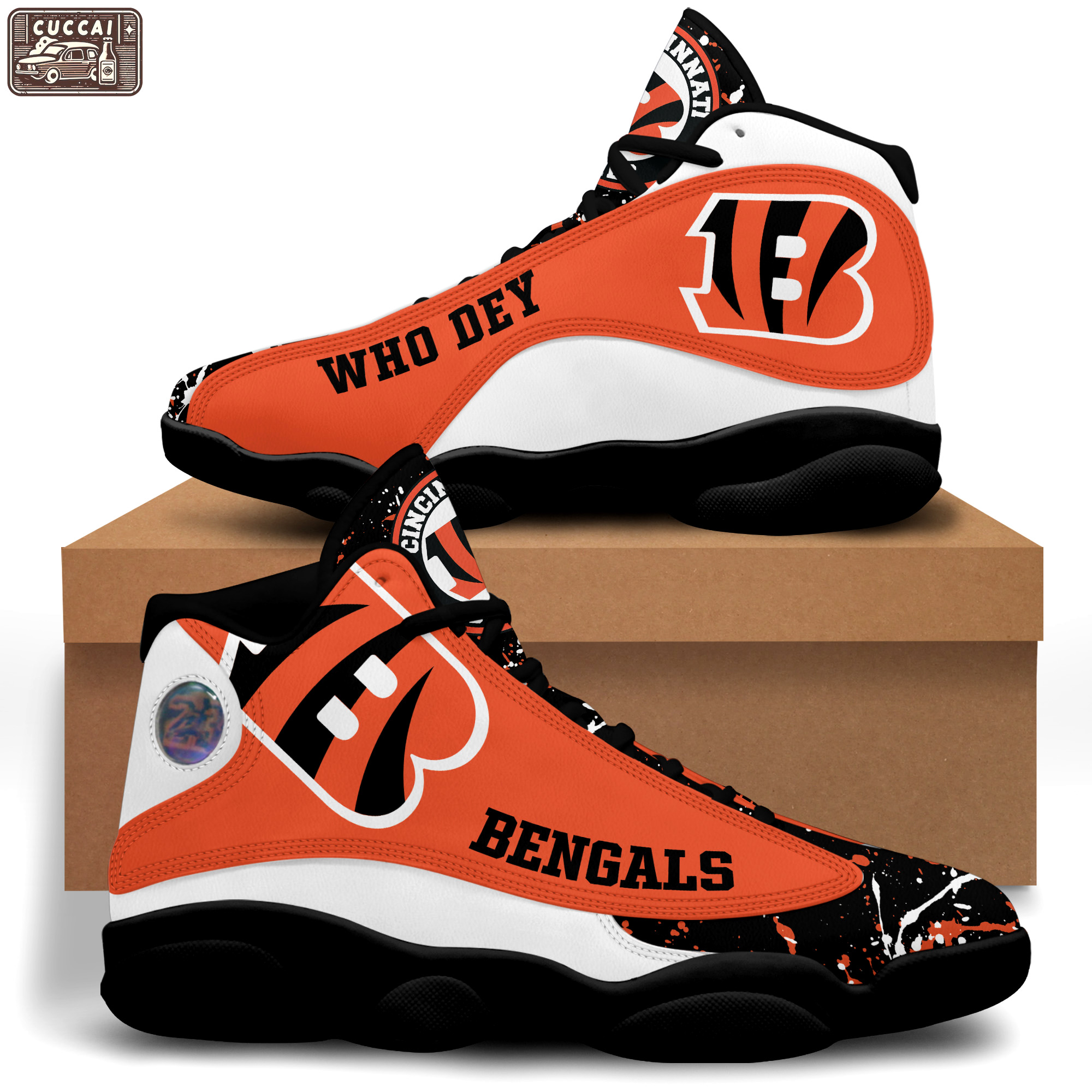 Nfl personalized your name cincinnati bengals Air Jordan 13 Shoes For Fans Full Size Gifts For Men Women Sneakers
