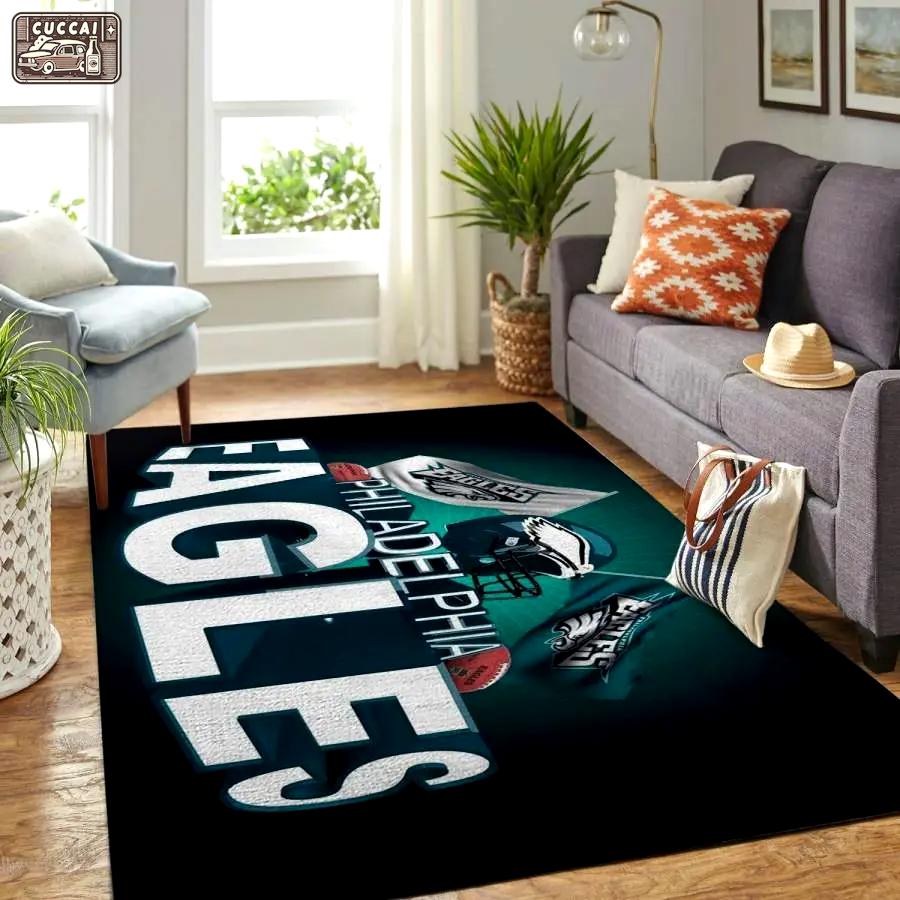 Nfl philadelphia eagles football area rug living room and bed room rug 1909111 Rectangle Rug