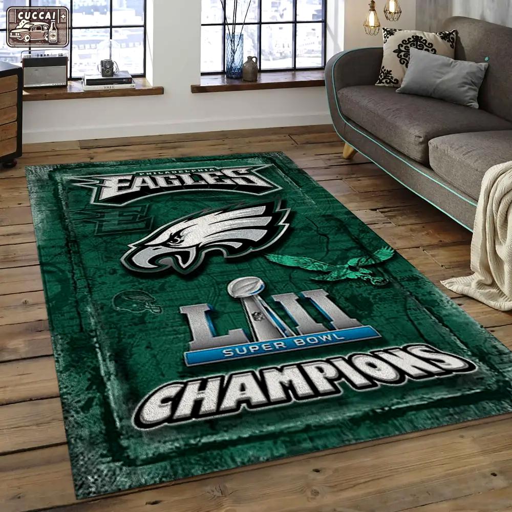 Nfl philadelphia eagles football team logo rectangle area rug pe33 Rectangle Rug