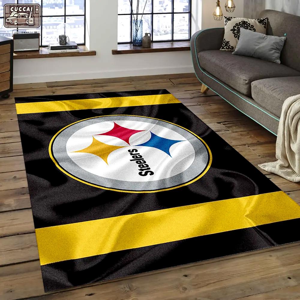 Nfl pittsburgh steelers engaging football team logo area rug psf09 Rectangle Rug