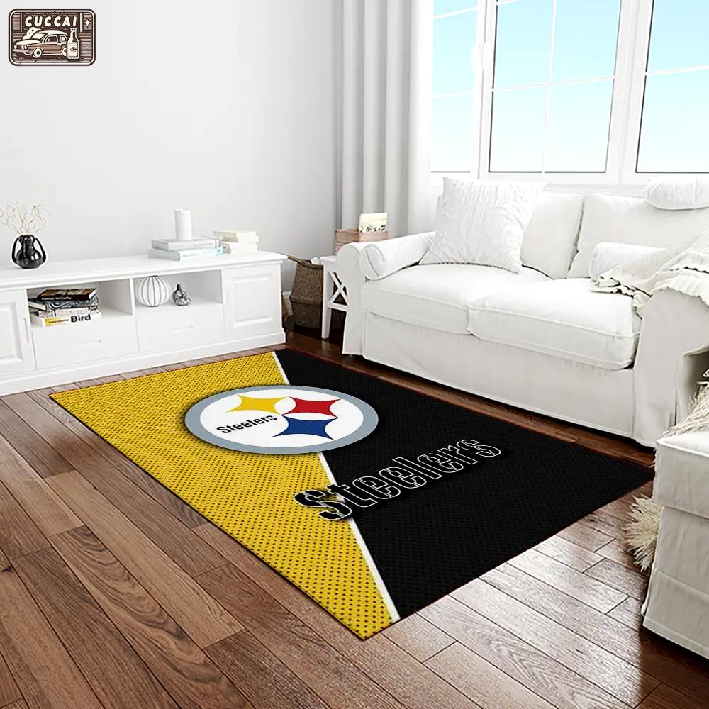 Nfl pittsburgh steelers football team logo rectangle area rug ptts09 Rectangle Rug