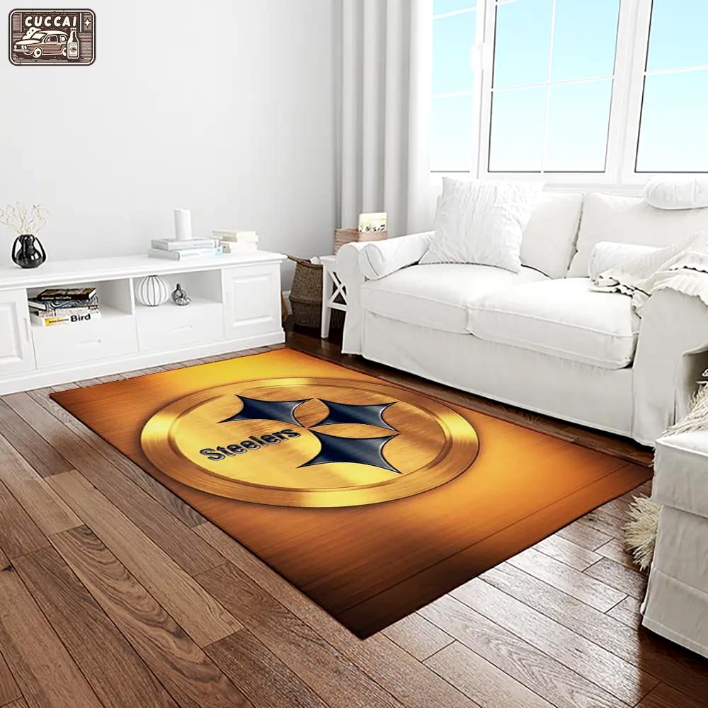 Nfl pittsburgh steelers football team logo rectangle area rug ptts39 Rectangle Rug