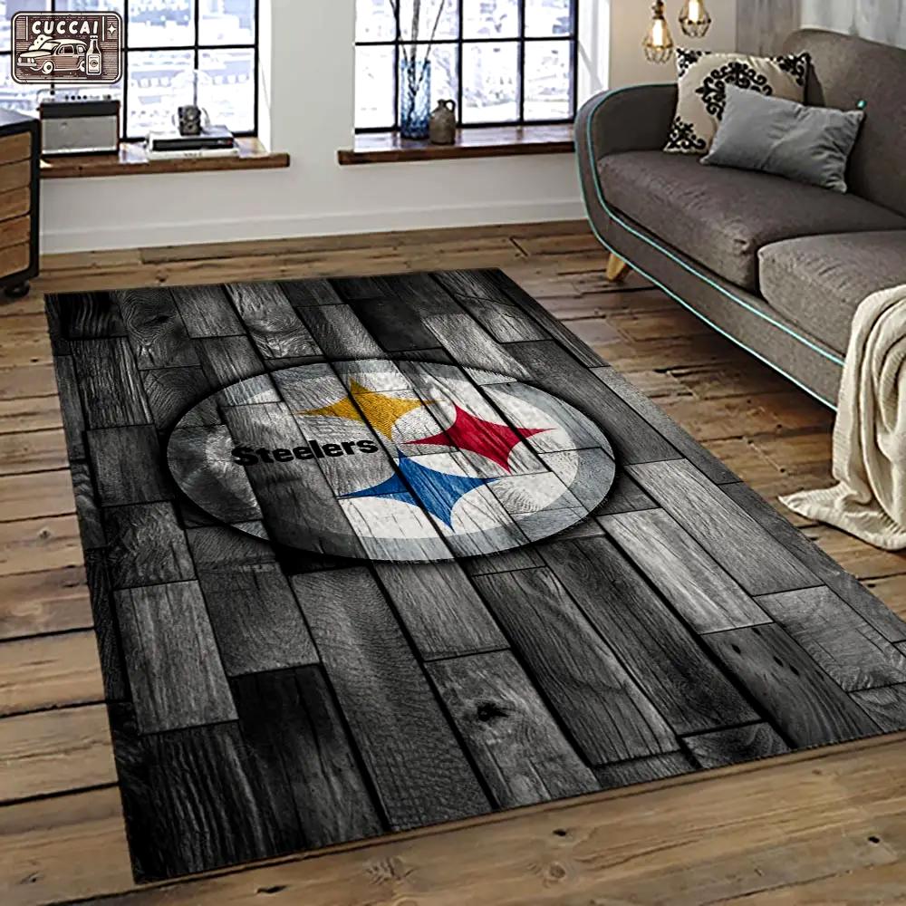 Nfl pittsburgh steelers football team logo sport carpet area rug home decor best gift for friends psf33 Rectangle Rug