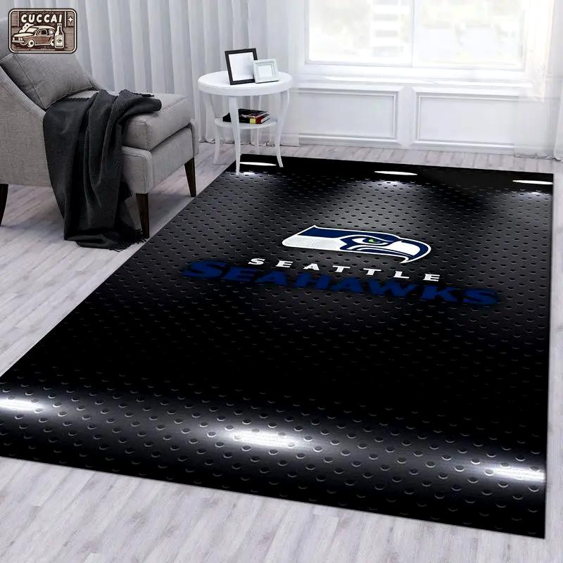 Nfl seattle seahawks football sport rug area rug living room home decor 17 Rectangle Rug