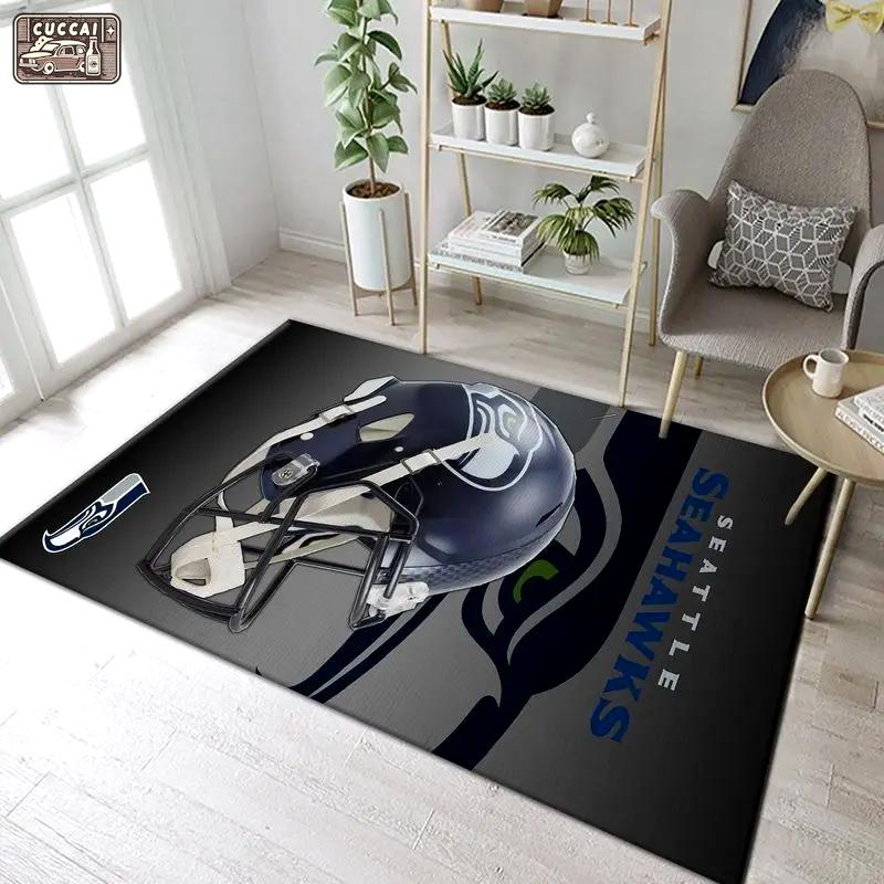 Nfl seattle seahawks football sport rug area rug living room home decor 23 Rectangle Rug