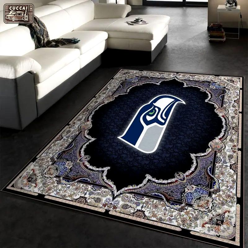 Nfl seattle seahawks football sport rug wooden style living room area rug 25 Rectangle Rug