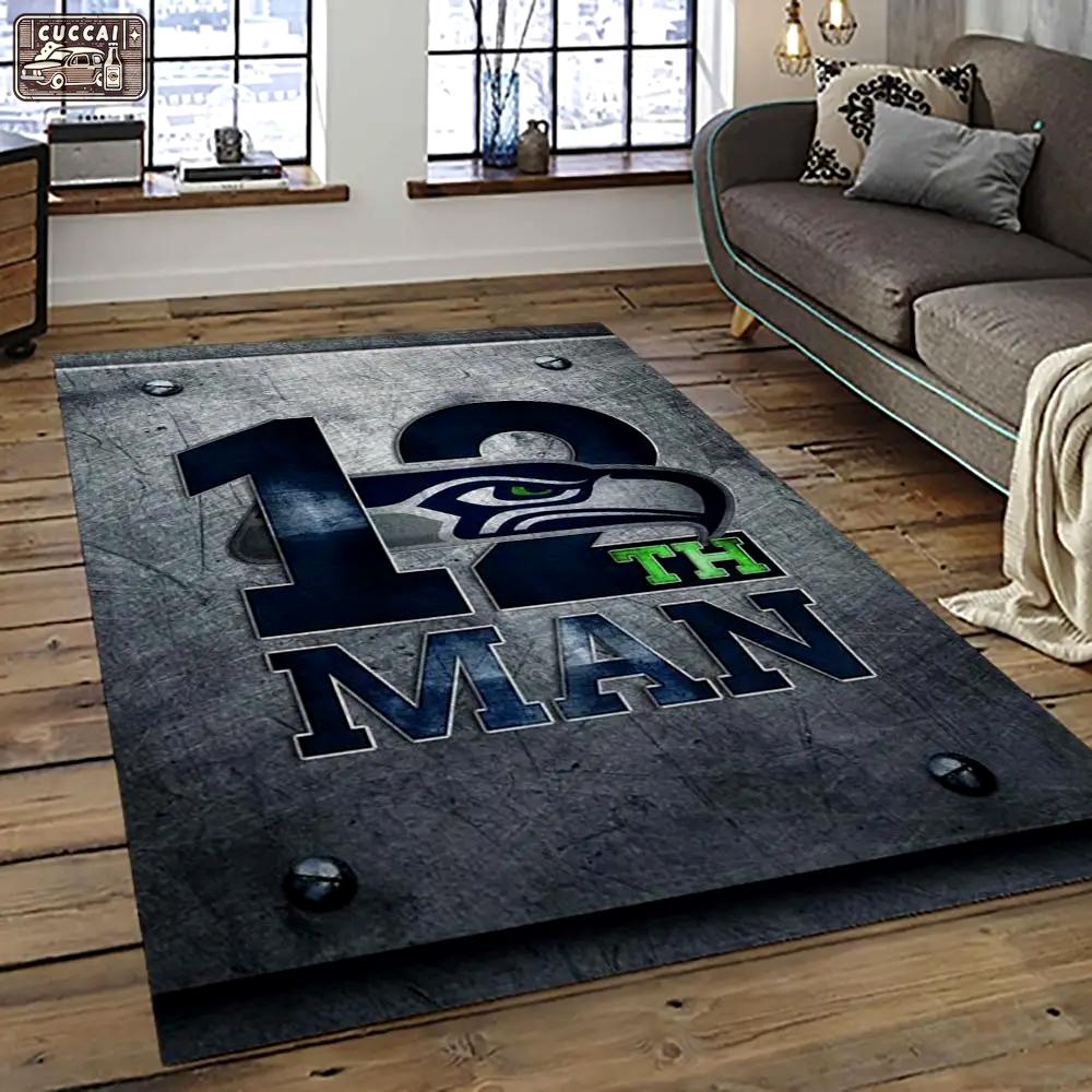 Nfl seattle seahawks football team logo sport carpet area rug home decor best gift for friends ss34 Rectangle Rug