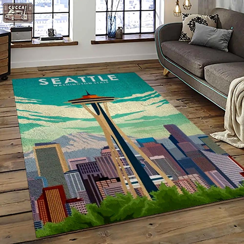 Nfl seattle seahawks football team logo sport carpet area rug home decor best gift for friends ss43 Rectangle Rug