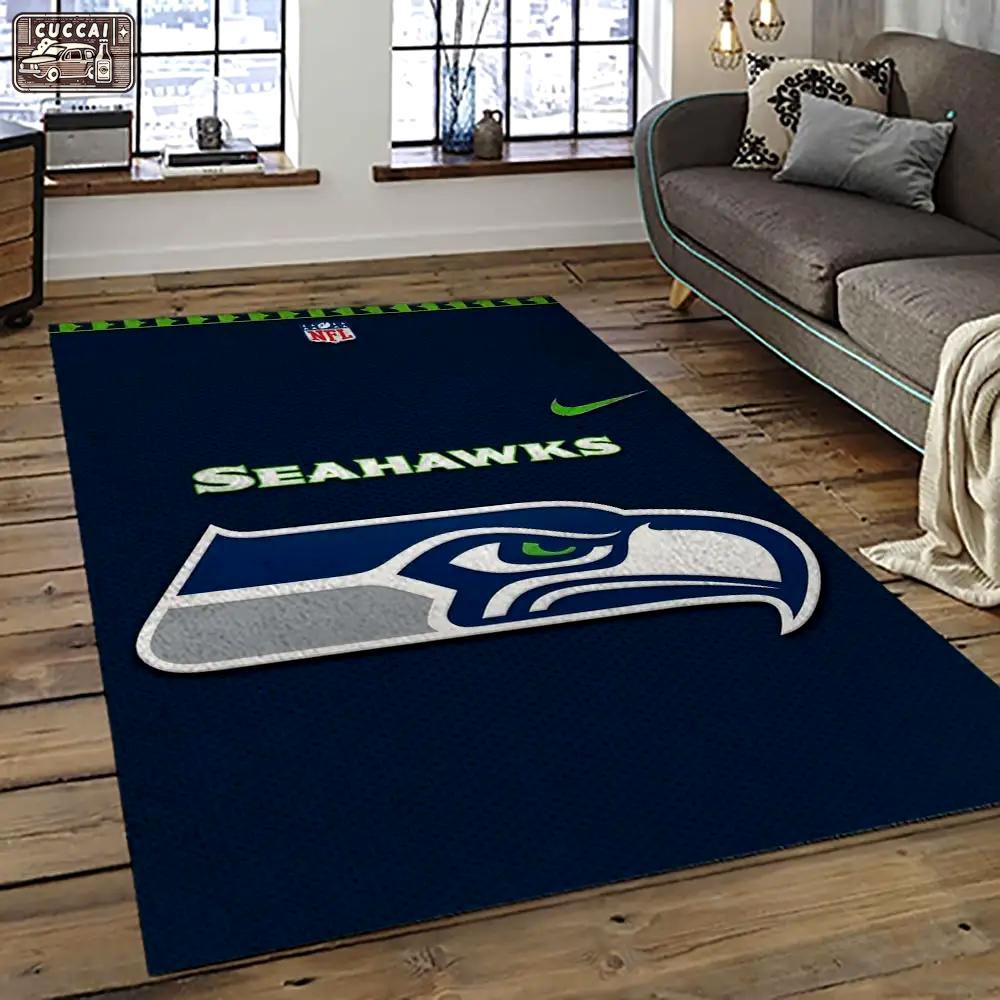 Nfl seattle seahawks football team logo sport carpet area rug home decor best gift for friends ss79 Rectangle Rug