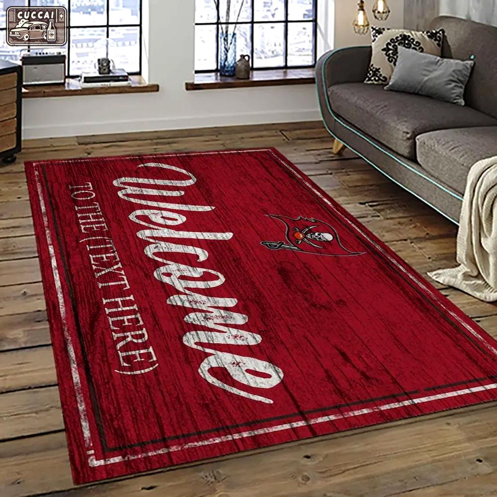 Nfl tampa bay buccaneers football team logo sport carpet area rug home decor best gift for friends tpbb17 Rectangle Rug