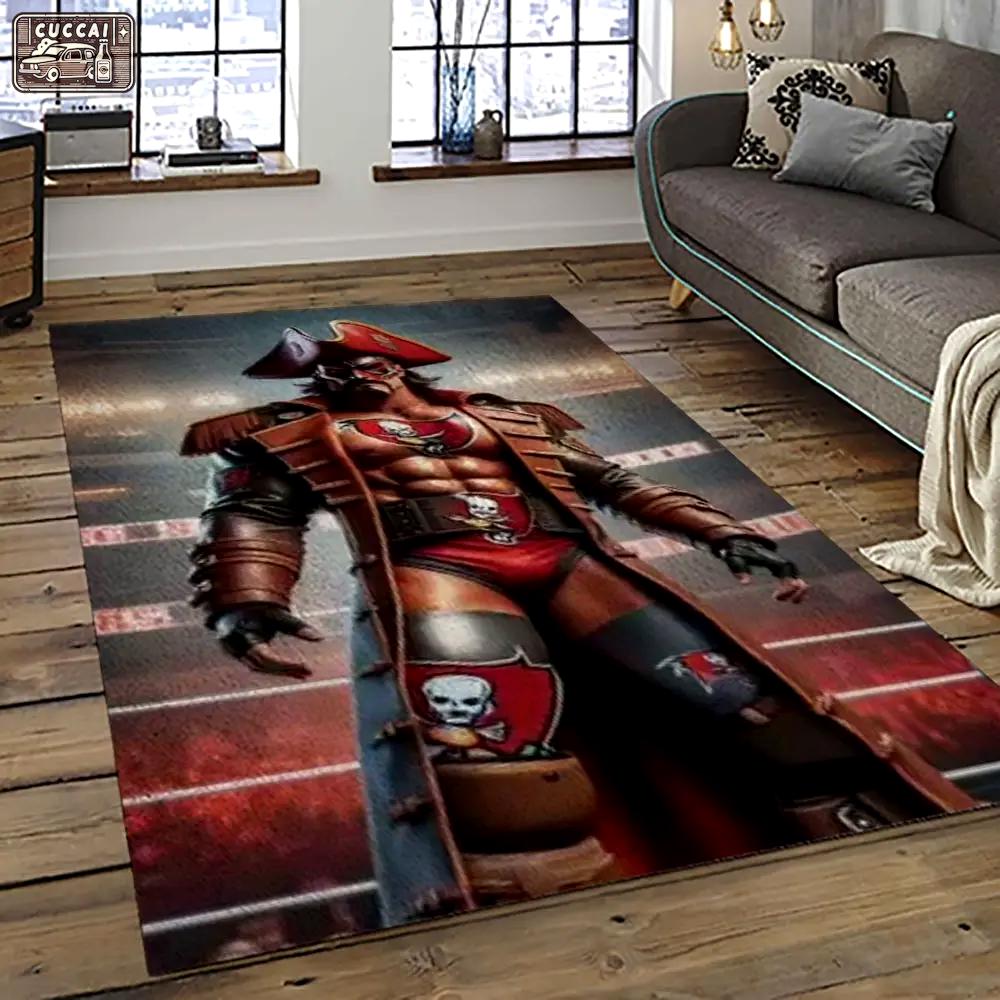 Nfl tampa bay buccaneers football team logo sport carpet area rug home decor best gift for friends tpbb48 Rectangle Rug
