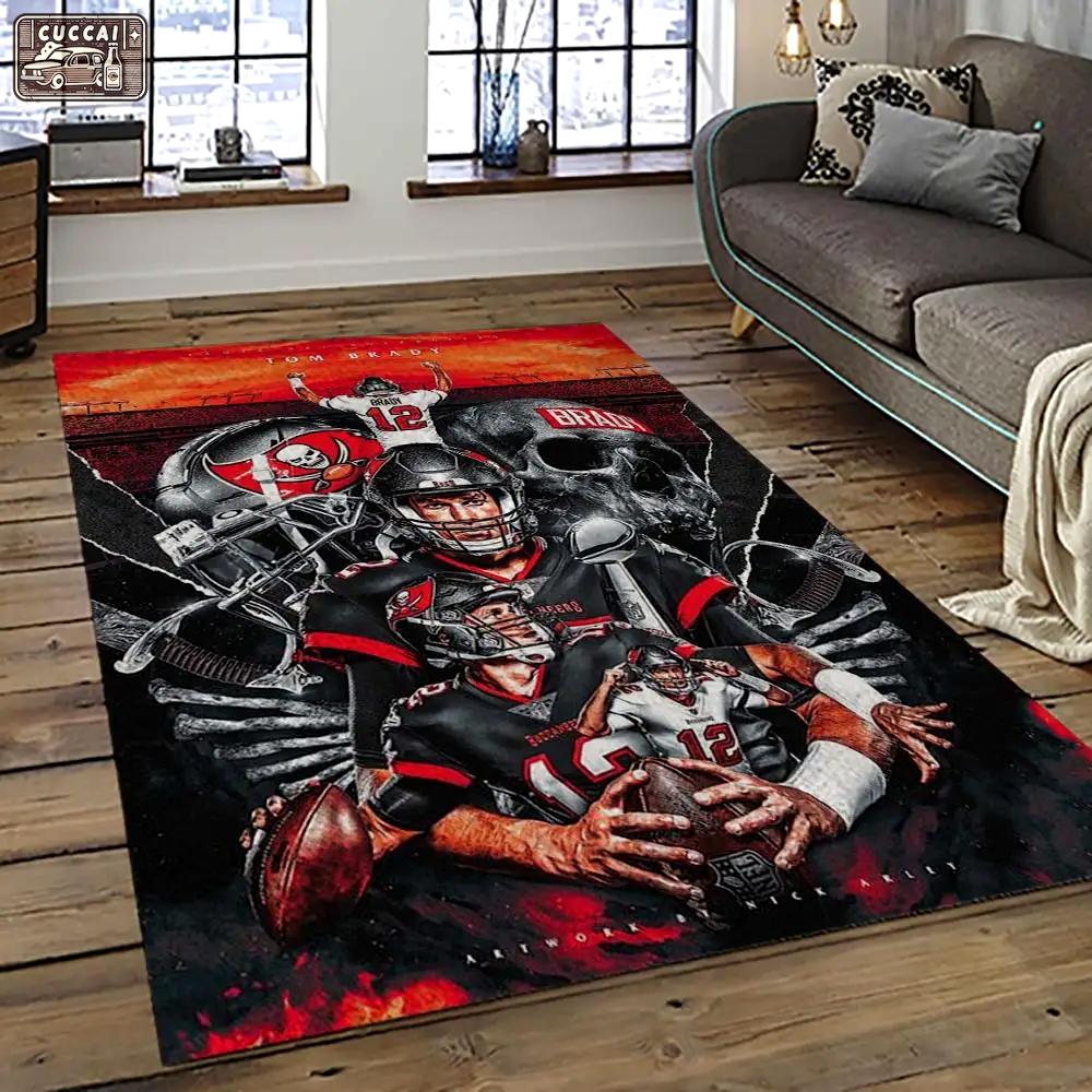 Nfl tampa bay buccaneers football team logo sport carpet area rug home decor best gift for friends tpbb72 Rectangle Rug