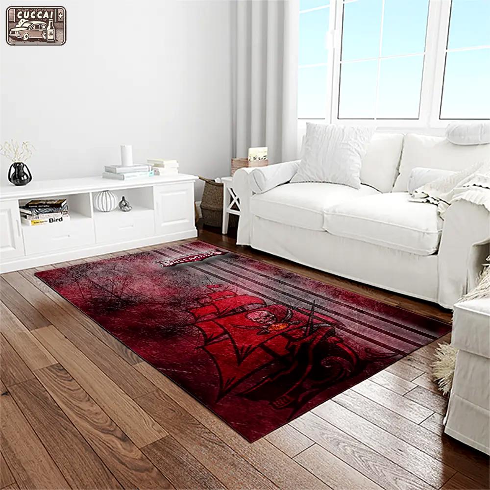 Nfl tampa bay buccaneers team logo rectangle area rug tbb05 Rectangle Rug