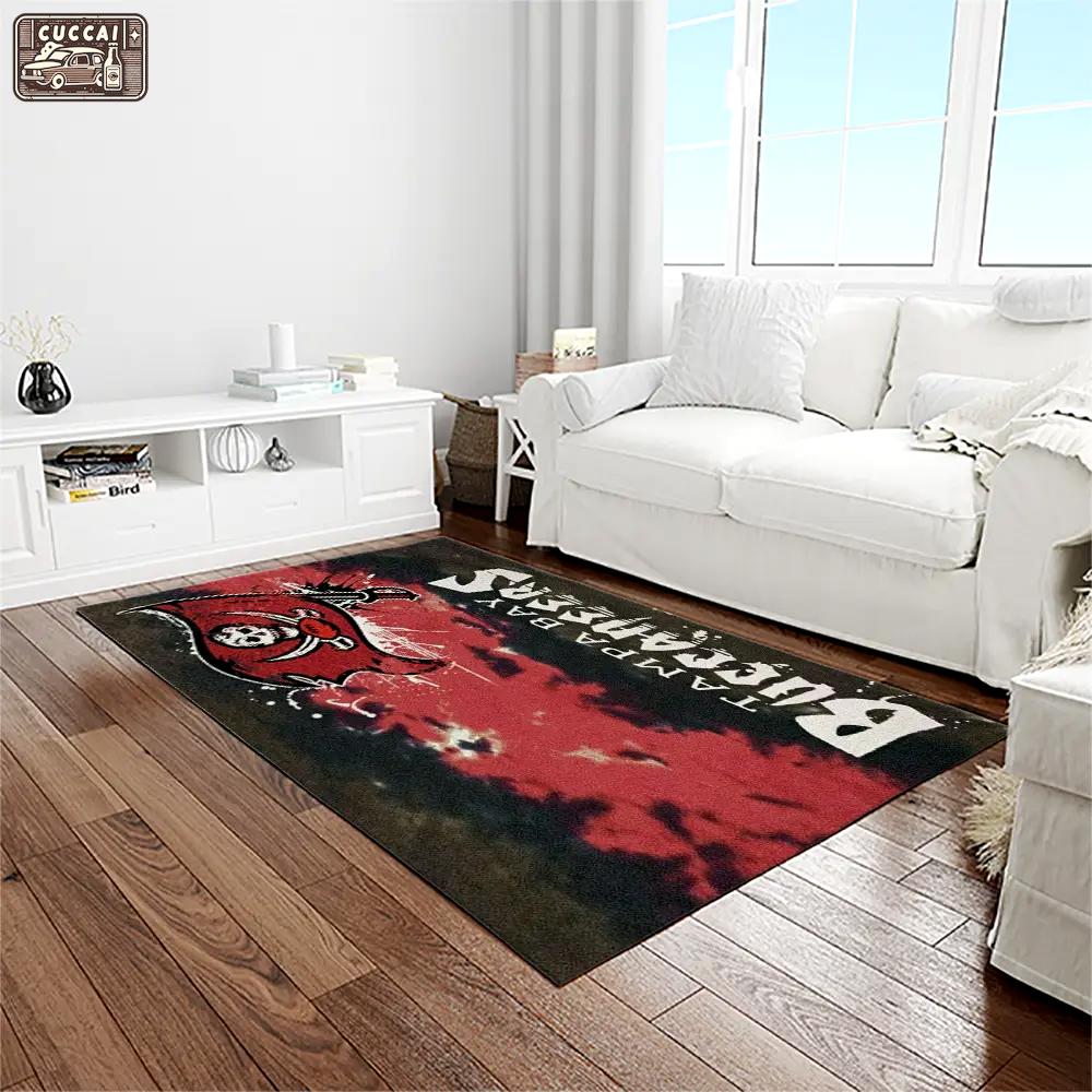 Nfl tampa bay buccaneers team logo rectangle area rug tbb21 Rectangle Rug