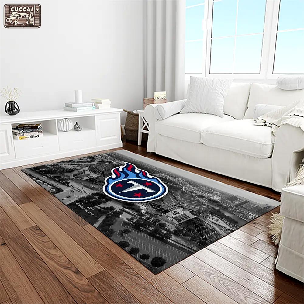 Nfl tennessee titans football team logo rectangle area rug tt06 Rectangle Rug