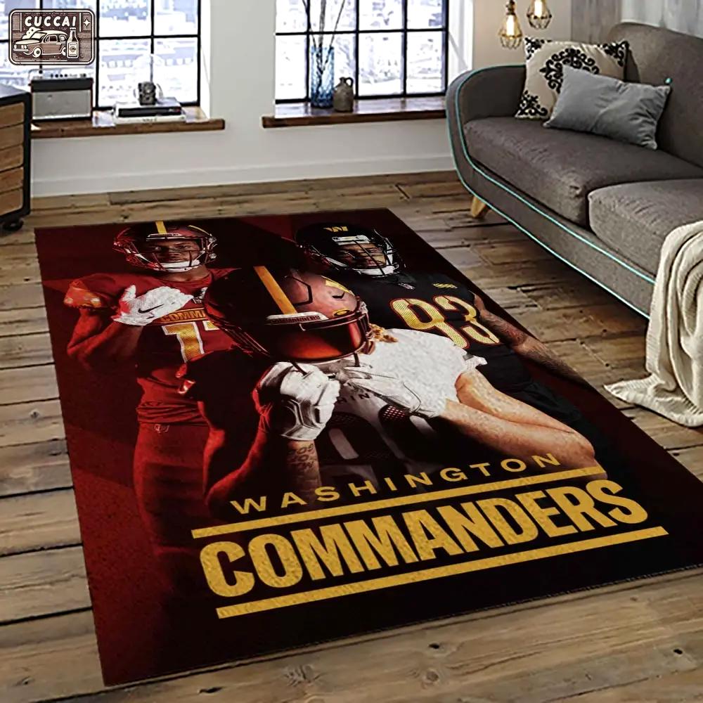 Nfl washington commanders football team logo sport carpet area rug home decor best gift for friends wscd6 Rectangle Rug