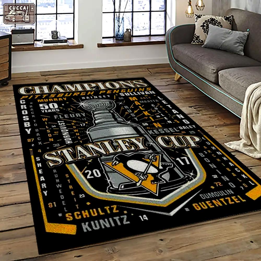 Nhl boston bruins hockey team logo sport carpet rectangle area rug for living room bb19 Rectangle Rug