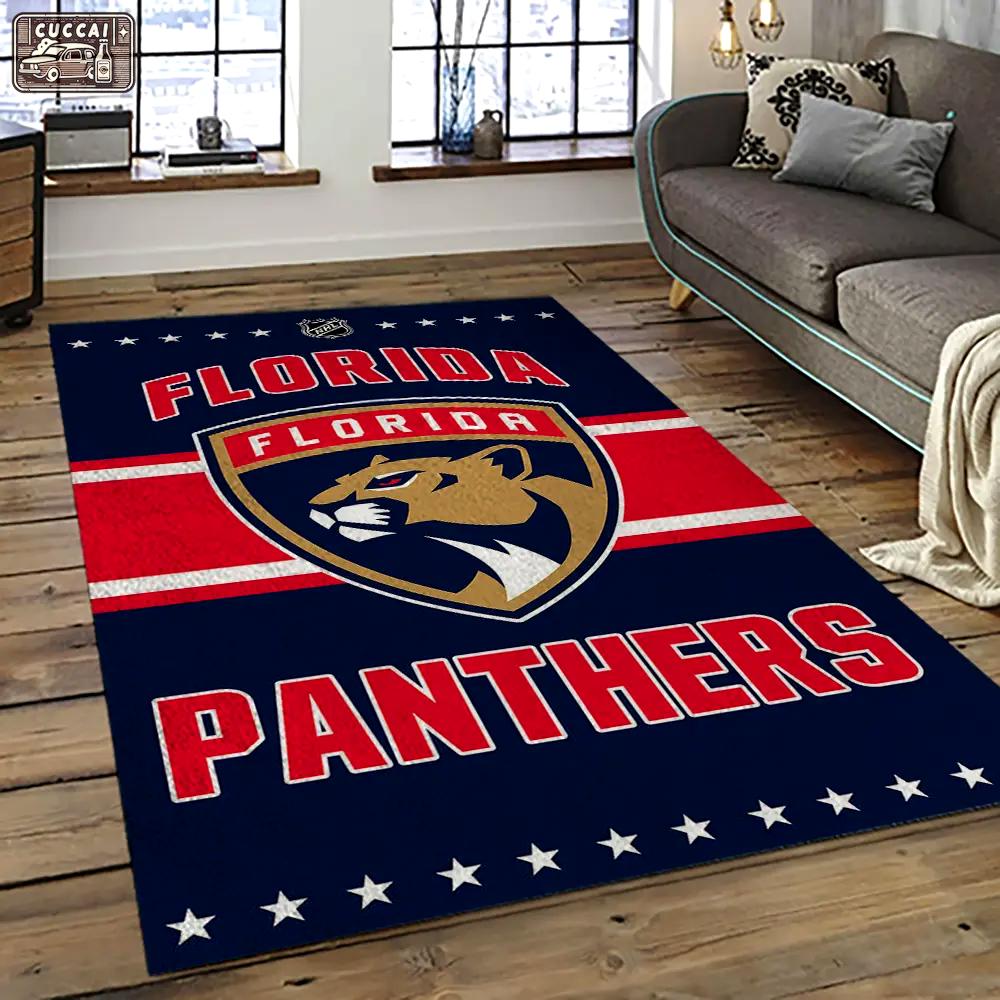 Nhl florida panthers hockey team logo sport carpet rectangle area rug for living room fp08 Rectangle Rug
