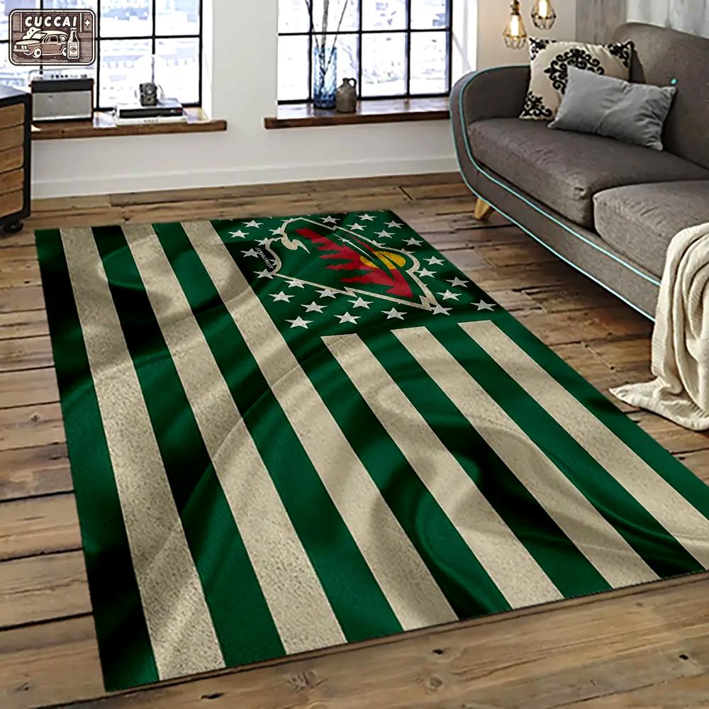 Nhl minnesota wild hockey team logo sport carpet rectangle area rug for living room mw39 Rectangle Rug
