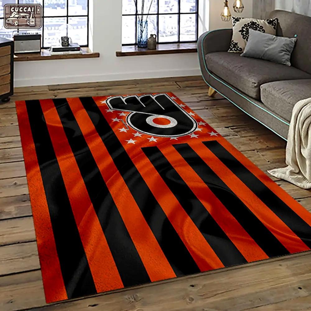 Nhl philadelphia flyers hockey team logo sport carpet rectangle area rug for living room pf40 Rectangle Rug