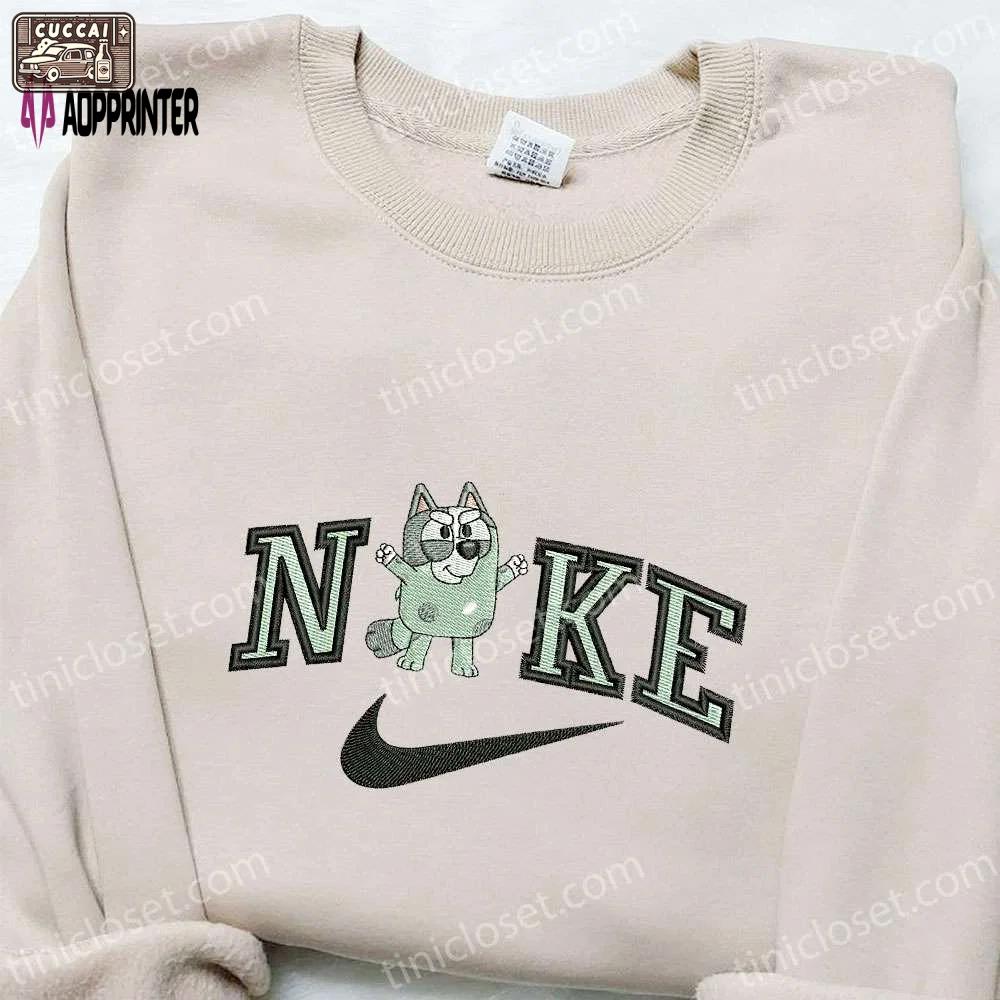 Nike cartoon embroidered sweatshirt: muffin x bluey – inspired shirt Embroidered Shirt