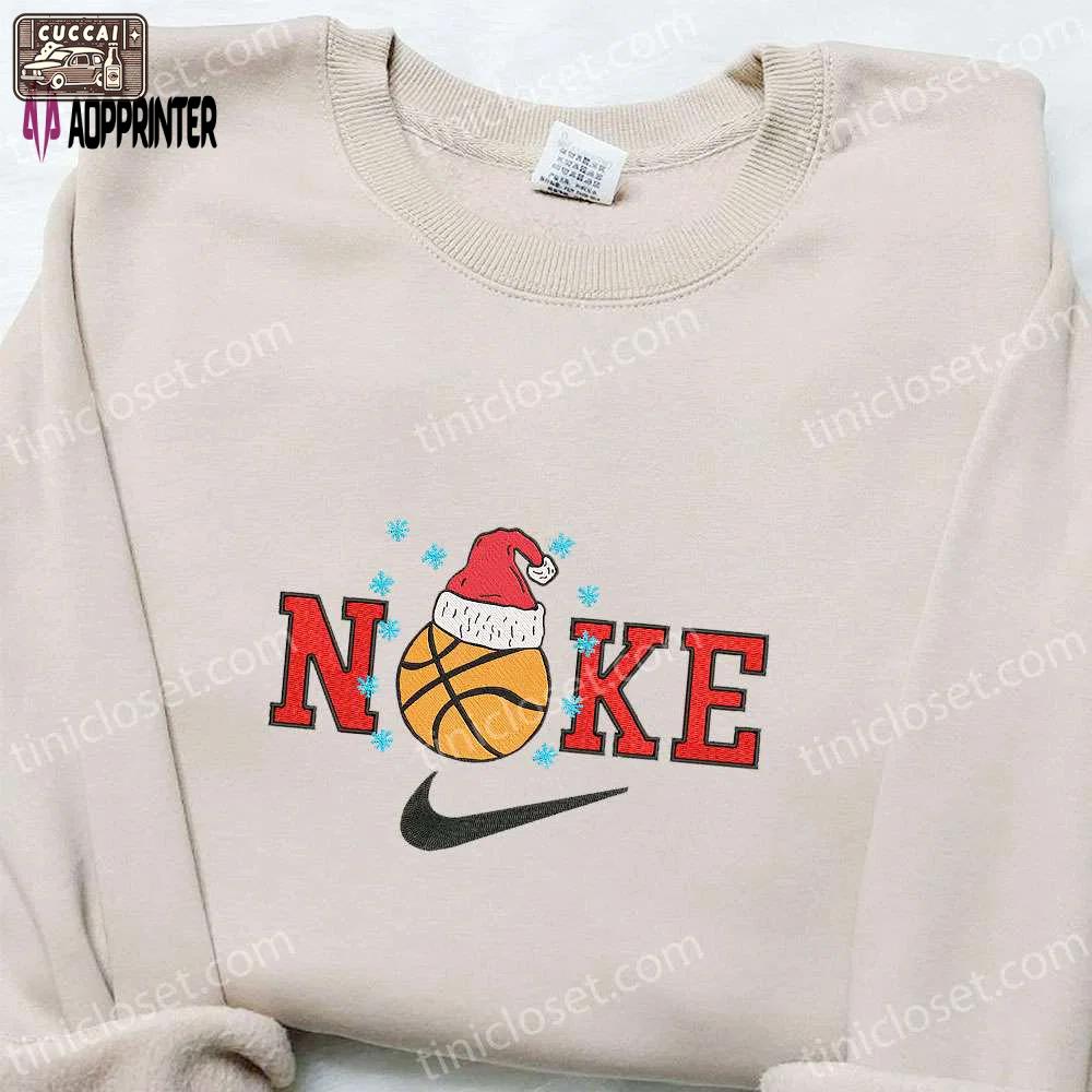 Nike christmas embroidered sweatshirt: cartoon shirt best gift ideas Embroidered Shirt