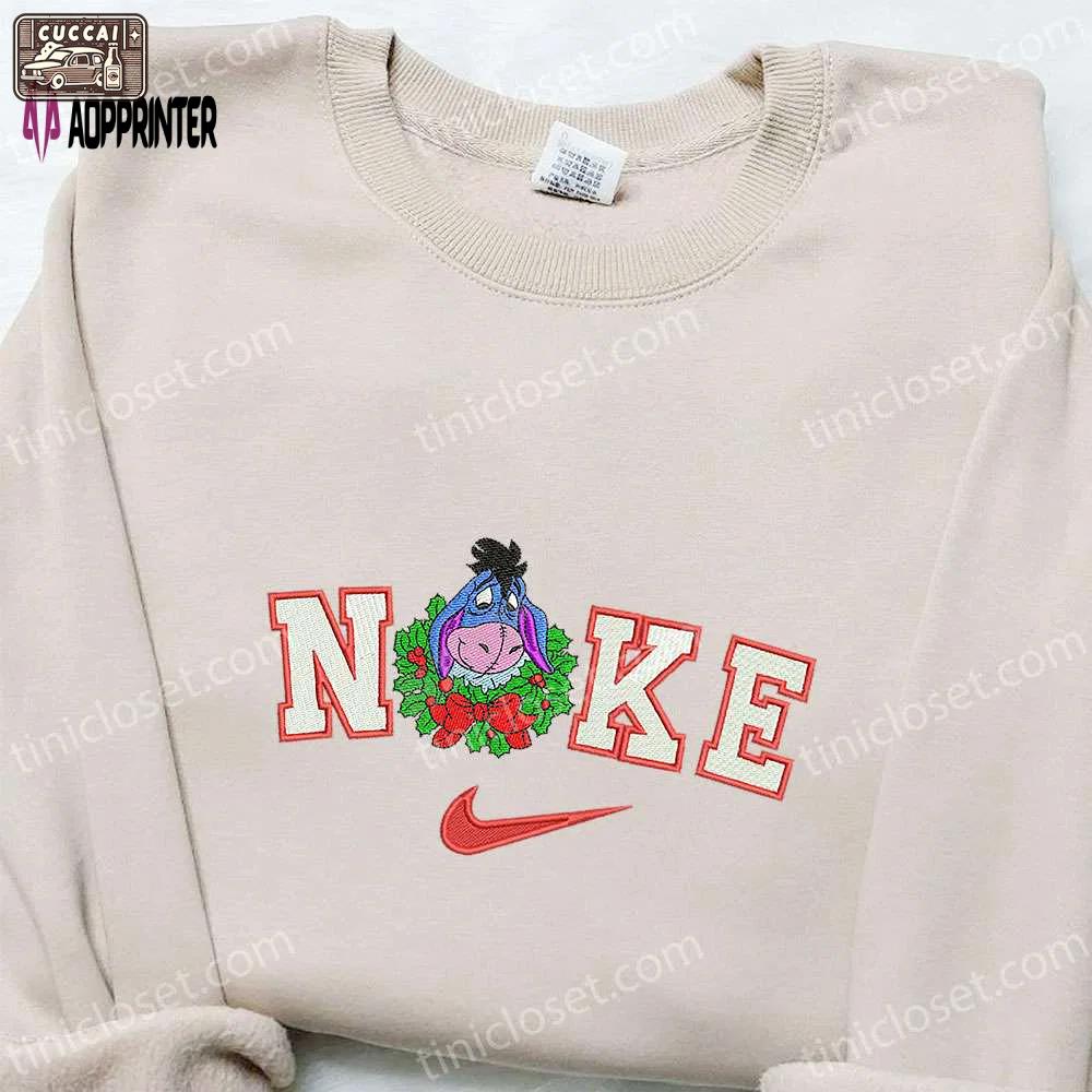 Nike christmas x eeyore embroidered sweatshirt & walt disney shirt: best christmas gift ideas Embroidered Shirt