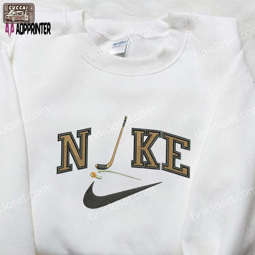 Nike embroidered hockey stick sweatshirt: nhl sport shirt nike inspired Embroidered Shirt