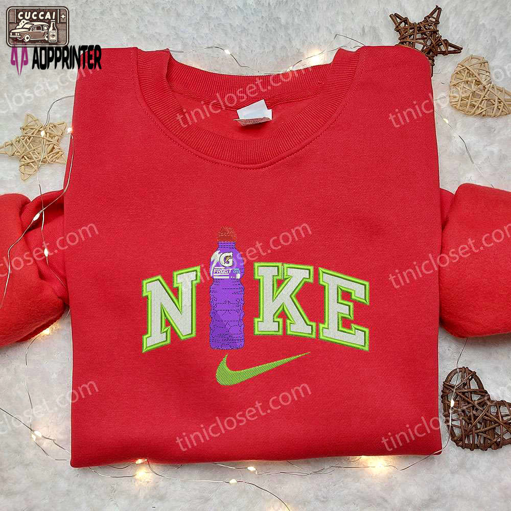 Nike embroidered shirt: custom gift for son bottle design Embroidered Shirt
