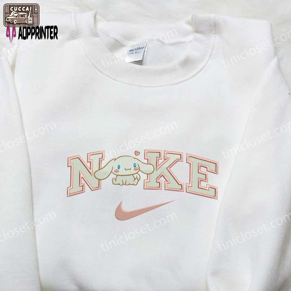 Nike embroidered shirts: cinnamoroll heart x hello kitty custom design Embroidered Shirt