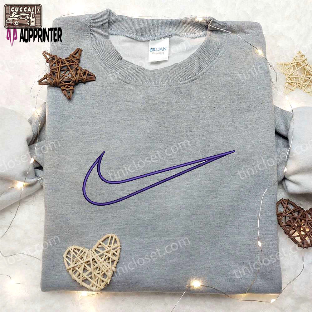 Nike swoosh embroidered sweatshirt & shirt: best birthday gift ideas Embroidered Shirt