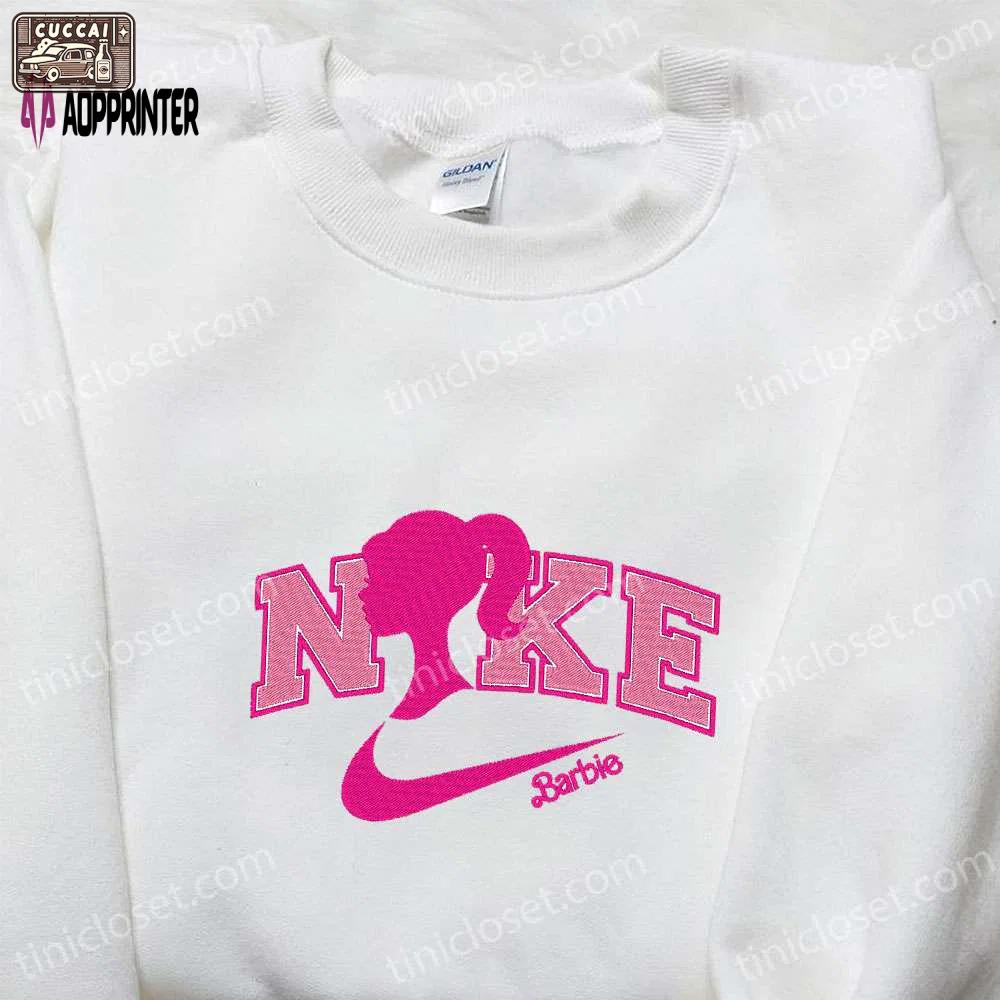 Nike x barbie embroidered sweatshirt – best birthday gift: nike inspired hoodie Embroidered Shirt