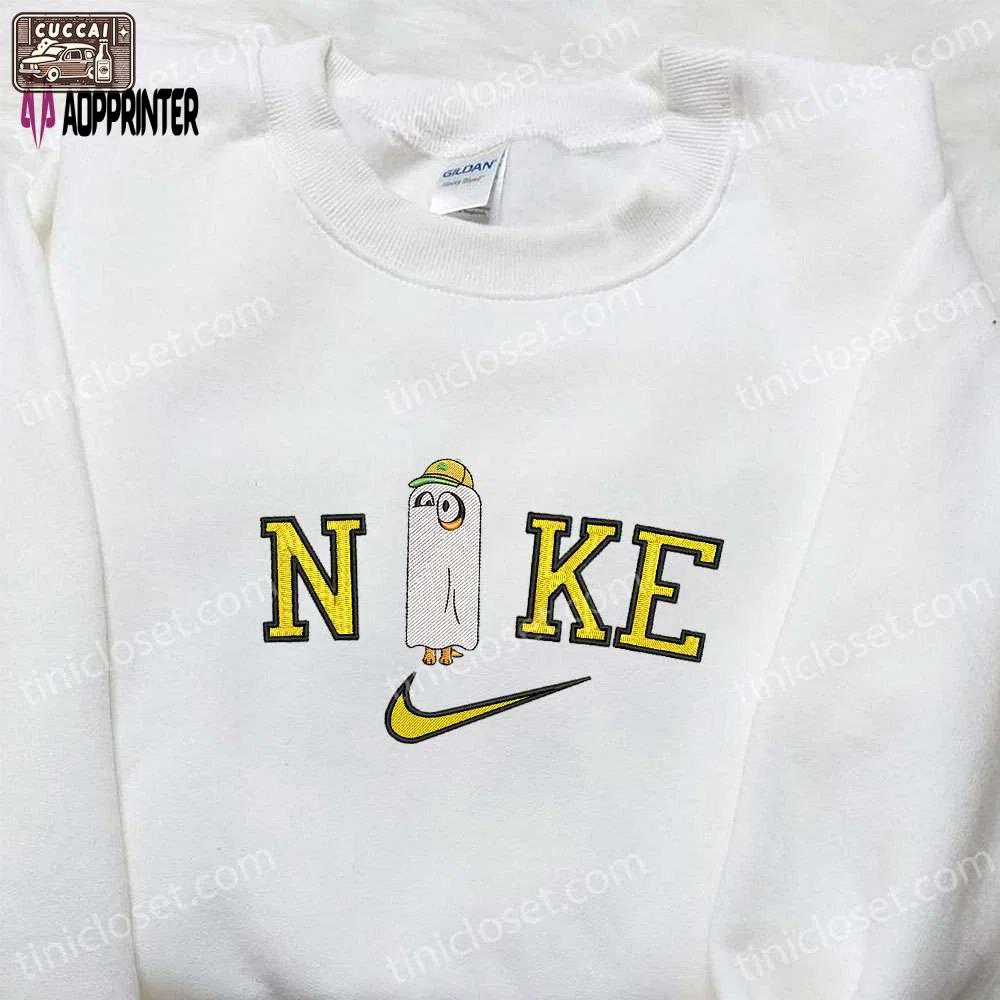 Nike x bluey dog embroidered shirt: cute halloween hoodie & custom t-shirt Embroidered Shirt