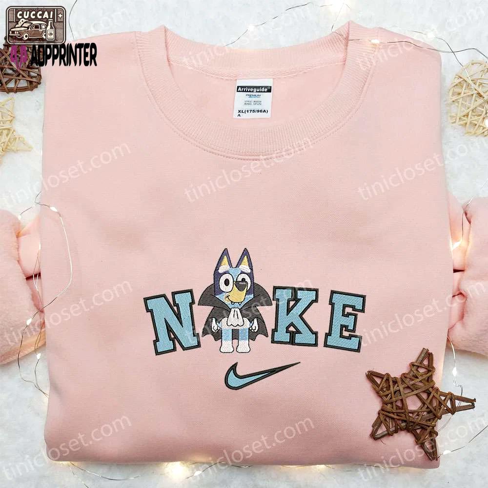 Nike x bluey heeler embroidered hoodie: cool halloween sweatshirt Embroidered Shirt