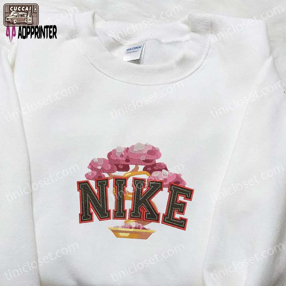 Nike x bonsai embroidered shirt: custom t-shirt nike inspired design Embroidered Shirt